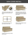 1/2/3/4 Seater Seersucker Sofa Slipcover with Skirt Universal Stretch Sofa Couch Slipcover Easy Fitted Chair Furniture Protector