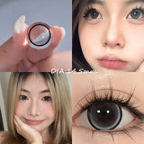 Popxstar  Korean Hot Sale color contact Lenseswith Myopia Degree Grade 0.00-8.00Beauty Pupilentes Grey Brown KSSEYE2Pcs Soft Lens
