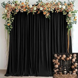 Popxstar  2pcs 5x8/10ft Wrinkle Free White Satin Backdrop Curtains For Wedding Birthday Parties Photography Background Baby Shower Decor