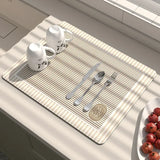 Popxstar Absorbent Tablecloth for Kitchen, Drying Mat, Kitchenware, Diatom Mud Pad, Coffee Machine Table Cloth, Kitchen Accessories