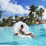 Popxstar Giant Inflatable Toys Seashell with Pearl Ball Swimming Pool Float Inflatable Toys Chair Bed Outdoor Summer Beach Party Mattress