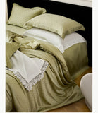 Popxstar  Nordic Silk Bedding Set 4pcs Luxury Lyocell Duvet Cover Set Flat Sheets Set 2 Pillowcases Twin Double Queen Size Bed Linen Set
