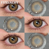 2pcs IKEREL Series Color Contact Lenses for Eyes Fashion Beautiful Lenses Eye Makeup Brown Color Lens Gray Pupil Yearly