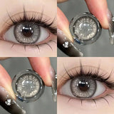 2PCS Contact Lenses Black Pupils Natural Lenses Cosmetic Black Contacts Yearly Big Eye Lenses Black Lenses