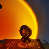 Popxstar Led USB Sunset Lamp Projector Home Decor Night Light Portable Mood Light For Bedroom Living Room Wall Photography Neon Lights