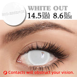 Popxstar  1 Pair Contact Lenses for Eyes Cosplay Lenses Anime Lenses Anime Accessories Halloween Lenses Black Lenses Pink Lens