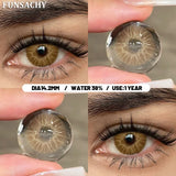 Popxstar  1 Pair Colorful Contact Lenses Natural Eye Makeup Contacts Lens for Eyes Korean Soft Lens Cosmetic Pupils Color Eye Len