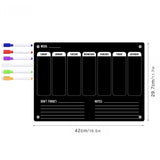 Popxstar Magnets Acrylic Rewritable Message Board Dry Erase Calendar Refrigerator Sticker Home Decor Kitchen Accessories