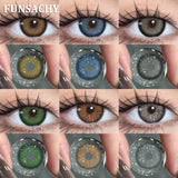 Popxstar  Korea Colorful Contact Lenses Grey Beautiful Pupil Soft Lenses Eye Makeup Blue Lenses Yearly Cosmetics Color EYe