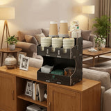 Multi-Cell Disposable Paper Cup Storage Shelf Space Saving Large Capacity Paper Cup Dispenser Durable Cup Straw Storage Rack