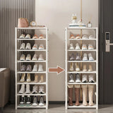Popxstar Shoe Rack Storage Organizer 5-7laye Shoe Cabinets Shoes Storage Rack Space Saving Sneakers Organizer for Wall Corner Shoes Shelf