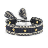 popxstar Hand Woven Bracelets Adjustable Studded Stars Bracelet Fashion Jewelry Gifts