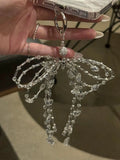 Popxstar Big Bow Girl Bag Pendant Universal Mobile Phone Chain Bead Chain Hanging Rope Keychain