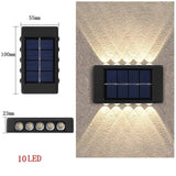 Popxstar Solar LED Outdoor Light Solar Lighting Sensor Lamp Streetlights Exterior Garden Decoration Garland Waterproof Solar Wall Light