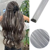 Popxstar 6pcs/pack Colored Party Highlights Clip in Hair Extensions for Girls 22 inches Multi-colors Straight Hair Synthetic Hairpieces