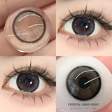 Popxstar 1 Pair Super Natural Contact Lenses for Eyes Beauty Pupil Color Lens for Myopia Eyes Yearly Use Comestic Eye Color Lens