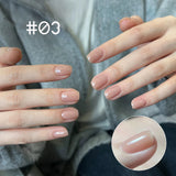 1-12pcs TC Semi Transparent Maillard Brown Solid Color Gel Nail Polish Pure Desire Pink Nails Red Nais White Nails Nail Art