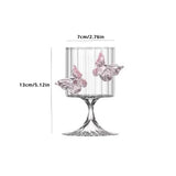 Popxstar Three-dimensional Butterfly Wine Glass Simple Round Glass Cup Creative Handmade Glass Wine Glasses  Champagne Cocktail Cup Gift
