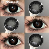 1 Pair Black Lenses Natural Contact Lenses for Eyes Eye Contacts Brown Gray Lenses Yearly Cosmetic Women Lens