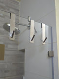 Popxstar Stainless Steel Over Glass Door Shower Door Back Shower Towel Rack S-Shape Bathroom Bathrobe Hanger Holder Hooks