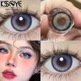 Popxstar  2Pcs New Product Best Selling Contacts Colored Lenses Myopia Degree -0.00 to -8.00 Blue Green Series Soft Lens