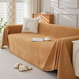 Popxstar Thicken Chenille Beige Sofa Cover Sofa Blanket Simple Cushion Ins Wind Sand Hair Towel Fashion Lunch Blanket Sofa Towel