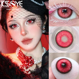 Popxstar 1 Pair New Color Contact Lenses with Diopter Myopia Eyes Cosplay Halloween Soft Comfort Contact Lenses Makeup Yearly