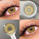Popxstar  1pair METATRON Color Contact Lenses for Eyes Brown Eye Contacts Gray Pupils Yearly Use Women Cosmetics Color Eye Lens