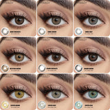 Popxstar  2pcs New Colored Contact Lenses for Eyes Fashion Cosmetic Brown Pupils Gray Lenses for Eye Multicolored Contact Lens