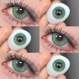 Popxstar  2pcs Color Brown Contact Lenses for Eyes Fashion Natural Gray Softlens Eye Makeup Contacts Yearly Cosmetic Color Lens