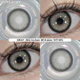 Popxstar  1Pair Colorcon Korean Lenses Color Contact Lenses For Eyes Natural Brown Soft Lens Gray Eye Contacts Makeup Cosmetic