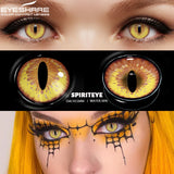 Popxstar  1 Pair yellow cosplay color contact lenses for eyes crazy Halloween cat Eye makeup Role playing Eye cosmetics red lens