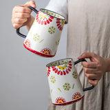 Popxstar  700ml INS Retro Ceramic Mug Coffee Creative Office Office Tea Drink Drinkware Couples CUP Gift