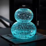 Romantic Luminous glass vase transparent mushroom calabash wave hydroponics dried flowers living room home decoration ornament