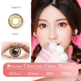 Popxstar  -1 Pair/2PCS 11 Colors Lenses Multi-coloured Contact Lenses for Eyes Comestic Beauty Pupils Myopia Color Lens Blue Gray