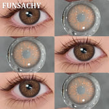 2pcs IKEREL Series Color Contact Lenses for Eyes Fashion Beautiful Lenses Eye Makeup Brown Color Lens Gray Pupil Yearly