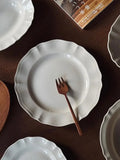 Popxstar  Camus Say Classic Medieval Sle Dert And Main Course Plate Sal Plate Cerc Pure Color French Sle Dining Utensils