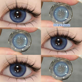 Popxstar  1 Pair Myopia Color Contact Lenses for Eyes with Prescription Makeup Eye Color Lenses Beauty Pupils Fashion Blue Lenses