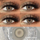 1 Pair Natural Fashion Colored Contact Lenses for Eyes Brown Pupils Gray Contact Lenses Cosmetic Lens New Pupil Yearly
