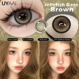 1 Pair New Color Contact Lens Natural Pupils Green Lens Makeup Colored Pupils Gray  Brown Contact Lenses y2k Beauty