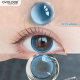 Popxstar  -Natural Colored Contact Lenses for Eyes 2pcs/pair Myopia Eye Lenses Color Pupils Beauty Eye Color Lenses Black Lenses
