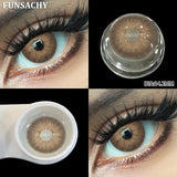 Popxstar  1 Pair Fashion Color Contact Lenses for Eyes Korean Brown Natural Soft Lenses Beautiful Cosmetic Gray Pupils Blue Lens