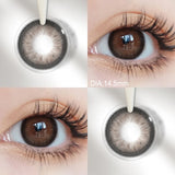 Popxstar 2Pcs Best Selling New Models Color Contact Lenses Myopia Degree -0.00 to -8.00 Soft Lens Fashionable and Beautiful Lenses