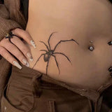 Popxstar  1 Sheet Spider Tattoo Sticker Waterproof and Long-lasting Temporary Tattoo