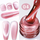 Popxstar 10ml Rainbow Purple Water Light Cat Magnetic Gel Nail Polish Shining Sliver-light Holographics Semi Permanent UV Gel