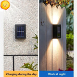 Popxstar Solar LED Outdoor Light Solar Lighting Sensor Lamp Streetlights Exterior Garden Decoration Garland Waterproof Solar Wall Light