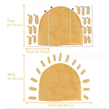 Popxstar  Boho Sun Fabric Wallpaper Kids Wall Stickers Nursery Self-Adhesive Kindergarten Children Baby's Room Bedroom Home Decor
