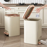 Popxstar  9/12L Wastebasket Pressing Type Recycle Bin with Pedal Lid Luxury Large Capacity Trash Bin Home Use Bathroom Kitchen Trash Can