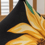 Flowers Print Chair Seat Covers Removable Washable Anti-Dust Stretch Spandex Dining Room Upholstered Chair Cushion Slipcover