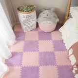 Popxstar 60pcs Soft Plush Baby Play Mat EVA Foam Children's Carpet Interlocking Exercise Tiles Floor Carpet And Rug for Kids Pad 30*30 CM